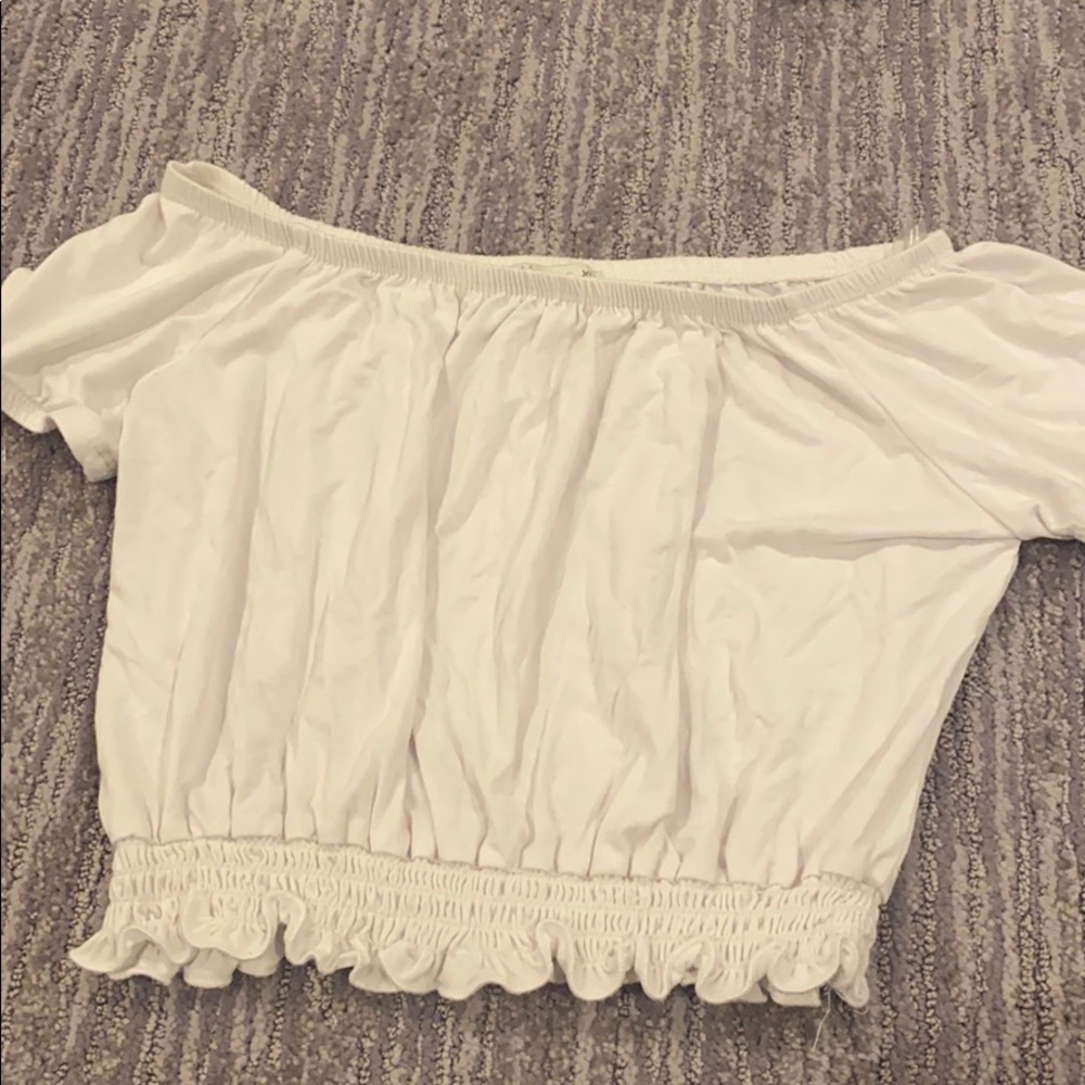 White off the shoulder top